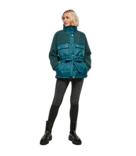 Gemengde sherpa jas voor vrouwen