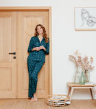 Veste de pyjama en popeline de coton Imprimé floral néon, CLARA image number 4