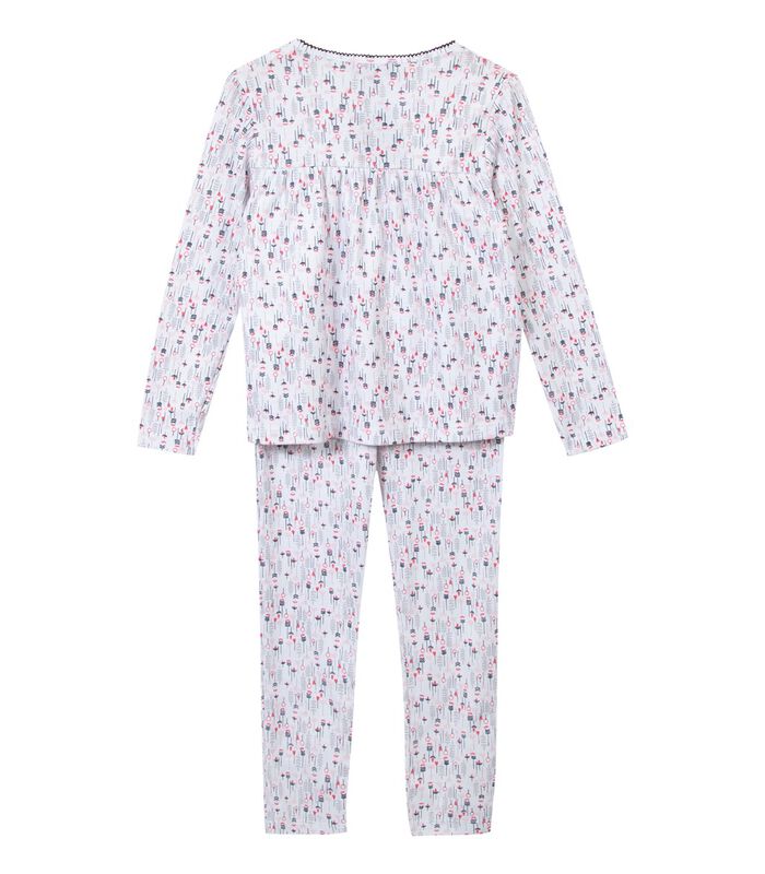 Lange pyjama met bloemenprint image number 1