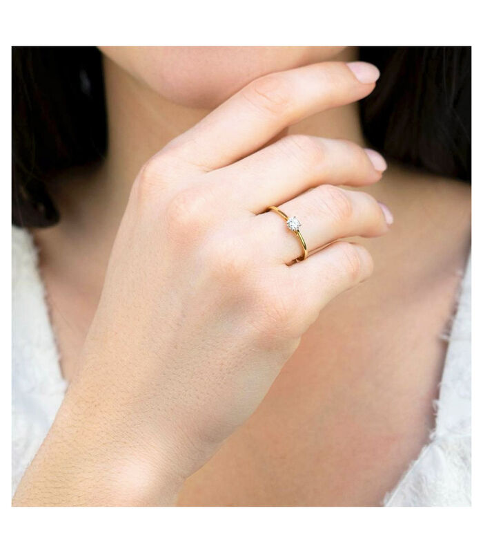 Ring 'Amoureuse' geelgoud en diamanten image number 1