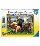 puzzel Honden picknick - Legpuzzel - 100 stukjes image number 1
