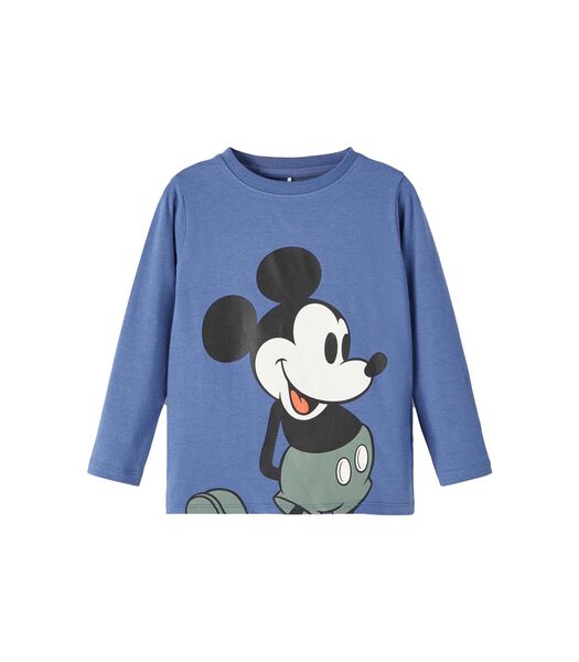 T-Shirt Name It Nmmdux Mickey Manica Lunga Blu