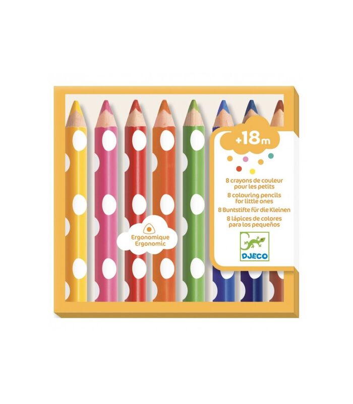 kleuren 8 colouring pencils for young children image number 0