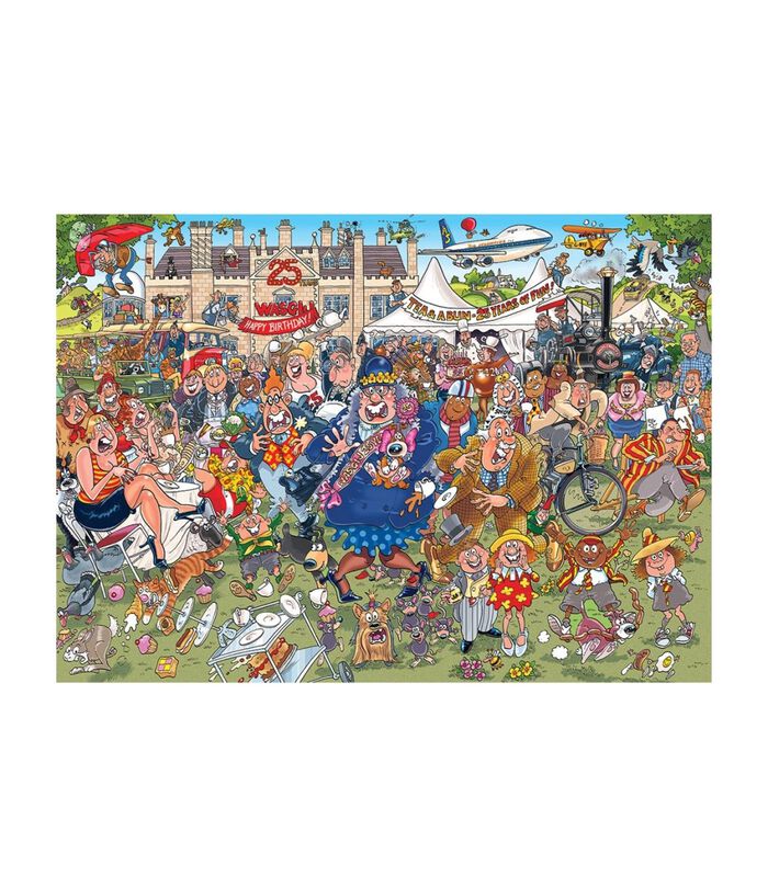 puzzel Wasgij Original 40 - Garden Party! (2 x 1000 stukjes) image number 1