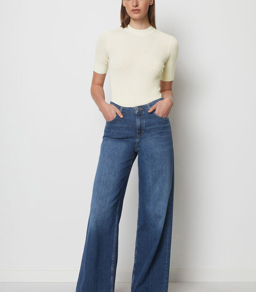Jeans met rechte pijpen en hoge taille