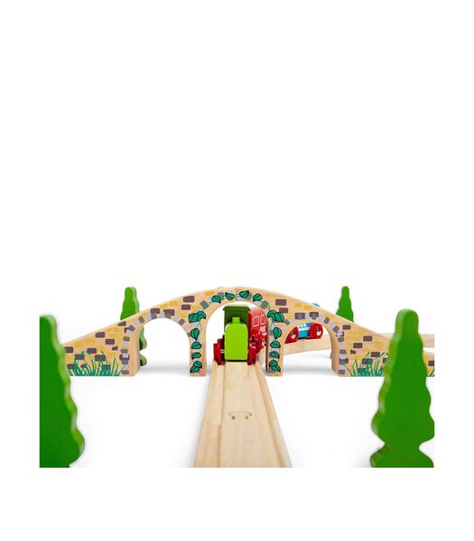 Bigjigs Pont en bois avec 3 arches