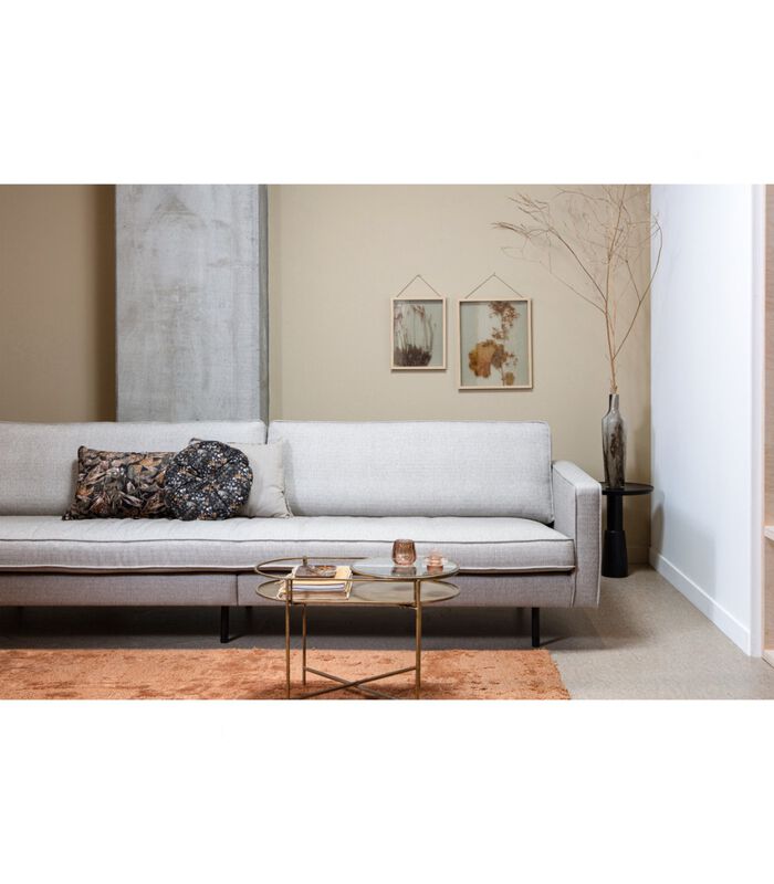 Cushion Ronde  - Velours - Aquarel Flower Noir - 45x45  - Vogue image number 4