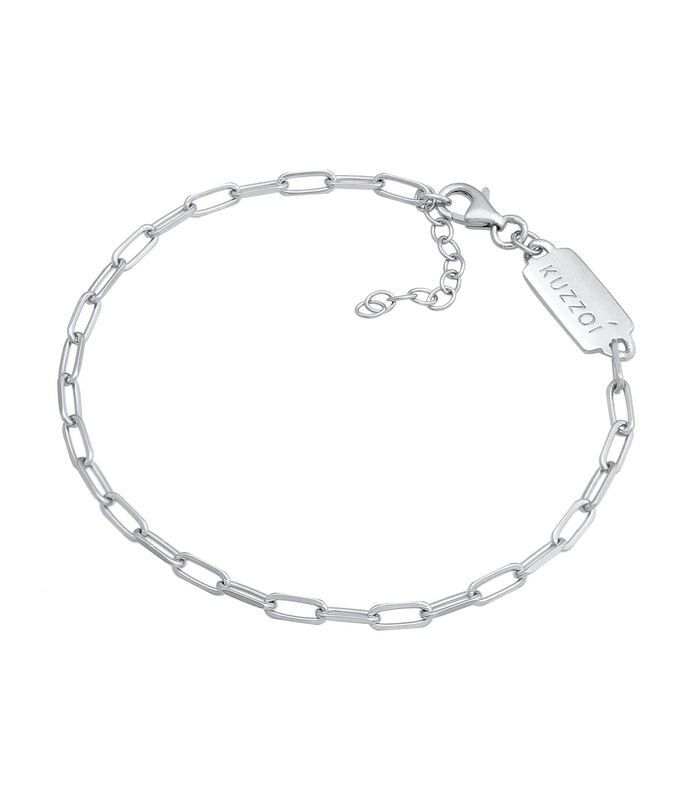 Armband Herenketting Look Ovaal In 925 Sterling Zilver image number 1