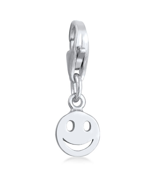 Amulette Charm Femme Pendentif Avec Smiling Face De Base En Argent 925 Sterling