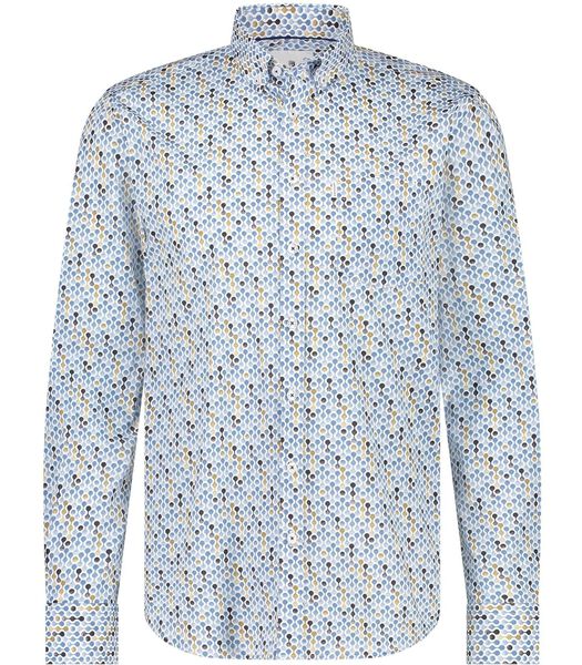 Overhemd Print Lichtblauw