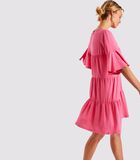 Roze wijde korte jurk Kimi Enoha image number 0