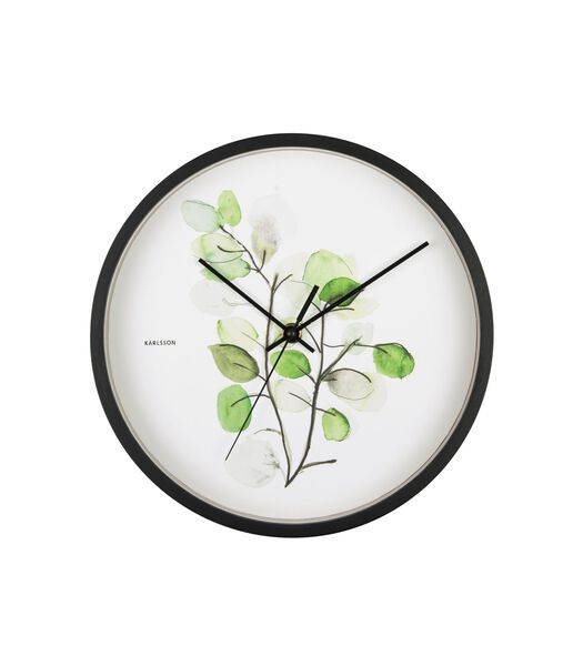 Horloge murale Botanical Eucalyptus - Vert - Ø26cm