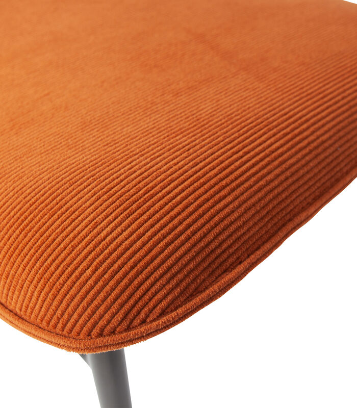 Lot de 2 chaises de table - Polyester - Orange - 77x48x52 - Dané image number 4