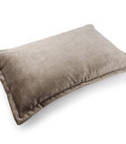 Coussin 60x40cm velvet Taupe Lounge image number 1