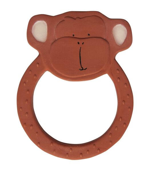 Natuurlijk rubber ronde bijtring - Mr. Monkey
