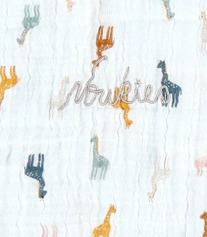 Housse de couette 100x140 cm imprimée giraffes, mousseline BIO image number 3