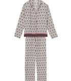 Pyjama boutonné en viscose imprimée écru ZOÉ 606 image number 4