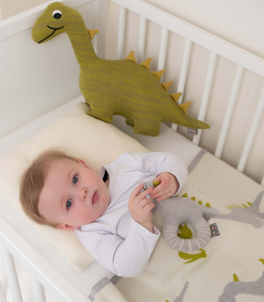 Couverture bébé en coton bio Dino