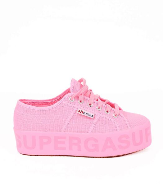 Sneakers Superga 2790 Glanzend Bedrukt Roze