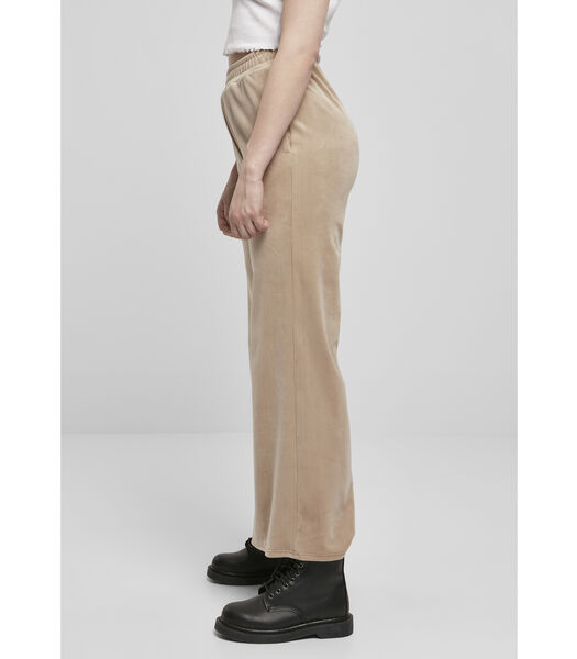 Pantalon femme high waist straight velvet