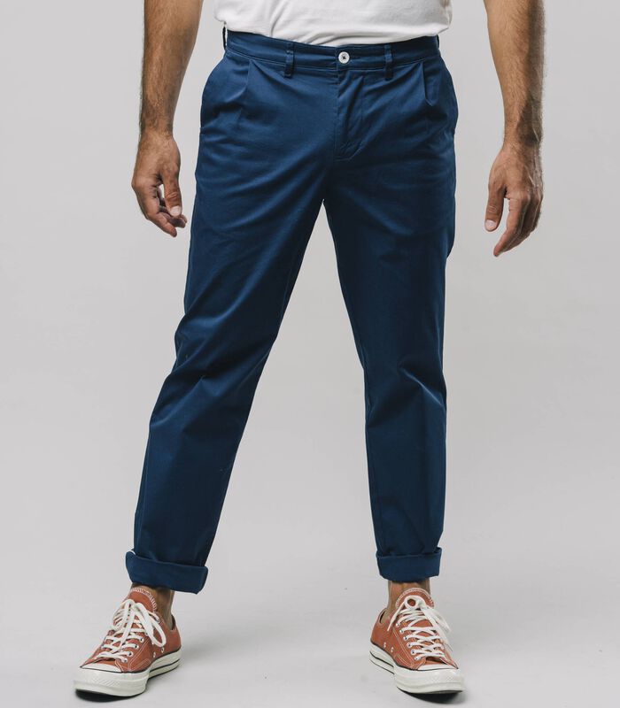 Pleated Chino Pants Navy image number 0