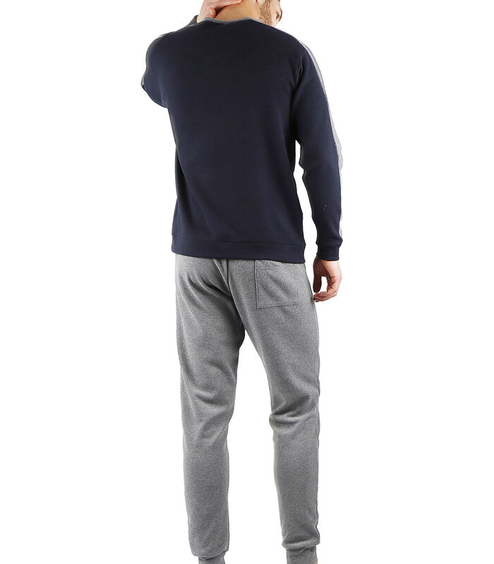Pyjama loungewear broek en top met lange mouwen Solid image number 1
