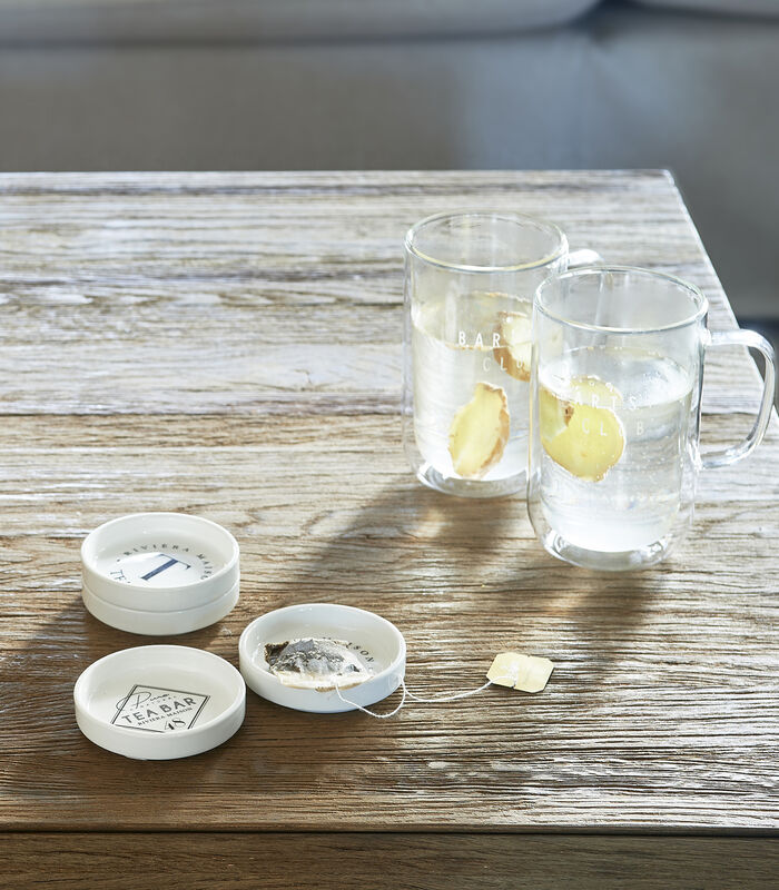 porte-sachet de thé avec texte, vaisselle - Tea Bar - Blanc - 4 pièces image number 4