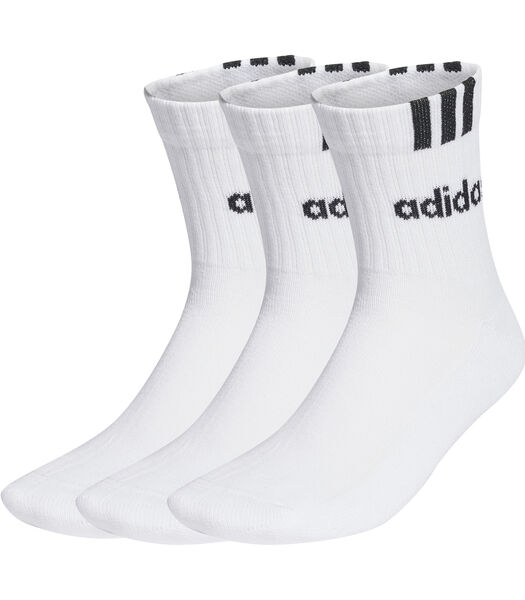 Lineaire halve sokken 3-Stripes (x3)