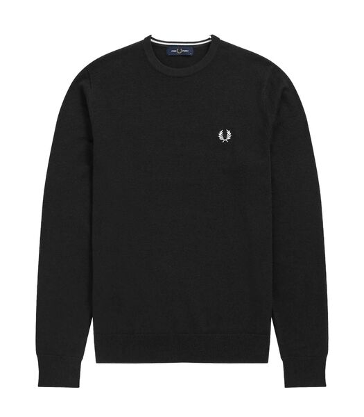 Fred Perry Pull Col Rond Classique Noir