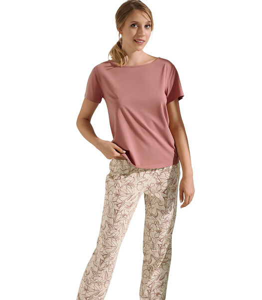 Pyjama pantalon t-shirt manches courtes Nina