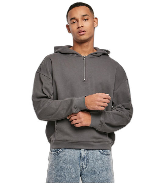 Sweatshirt à capuche zippé Boxy