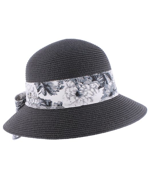 ARUBA Effen capeline-hoed van papierstro met kleine rand