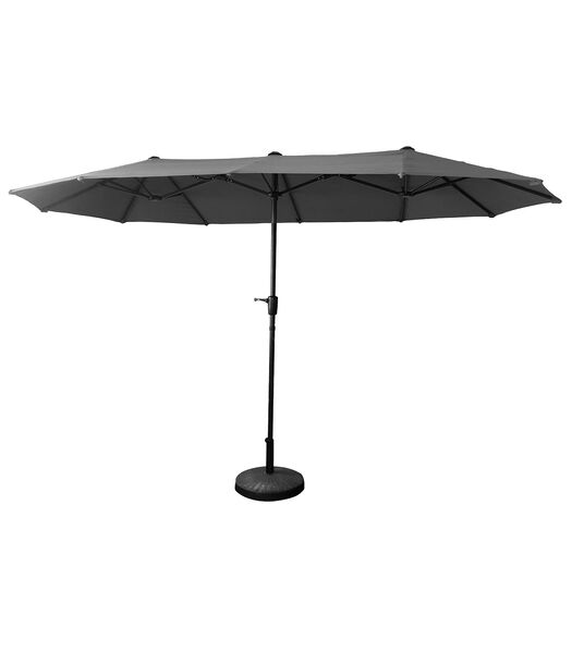 Dubbele paraplu 2x4m LINAI grijs