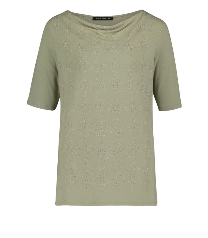 Basic shirt met watervalhals image number 2