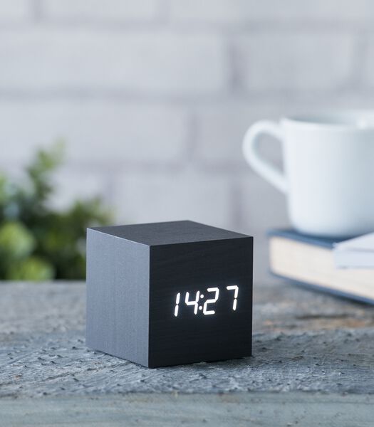 Cube click clock Réveil - Noir/LED Blanc