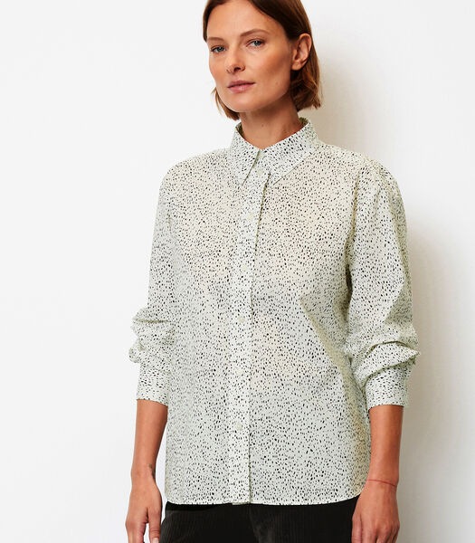 Uitlopende blouse met all-over print