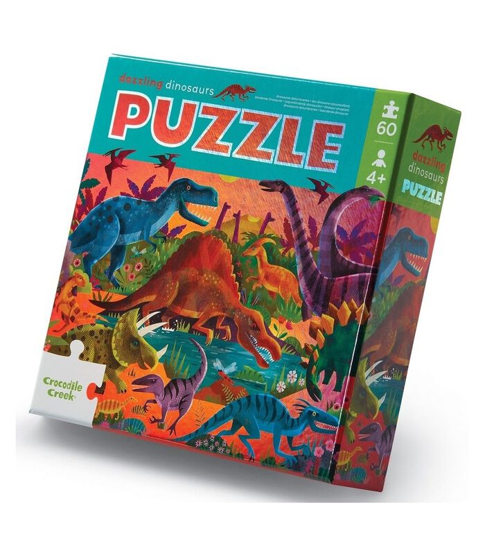 foil puzzel Dazzling Dinos - 60 stukjes image number 1