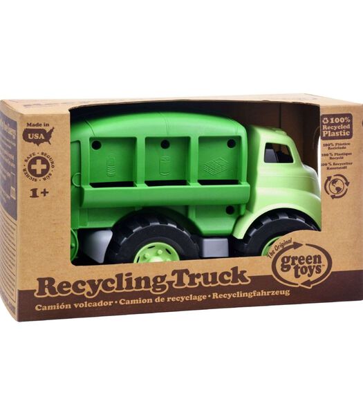 Camion-poubelle vert