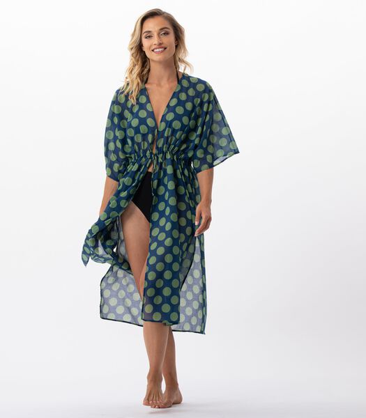 Kimono met bolletjesprint van 100% katoen RIVA 770