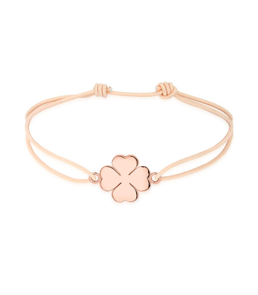 Armband Dames Shamrock Lucky Charm In 925 Sterling Silver Rose Gold Plated