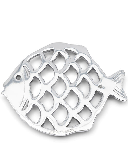 Fish Trivet - Dessous de plat Argent aluminium résistant à la chaleur