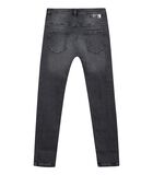 Slanke jeans met strasbloemen image number 1