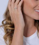 Ring Dames Ring Set Gedraaid Trend Blogger Met Zirconia Steen In 925 Sterling Zilver Gold Plated image number 3
