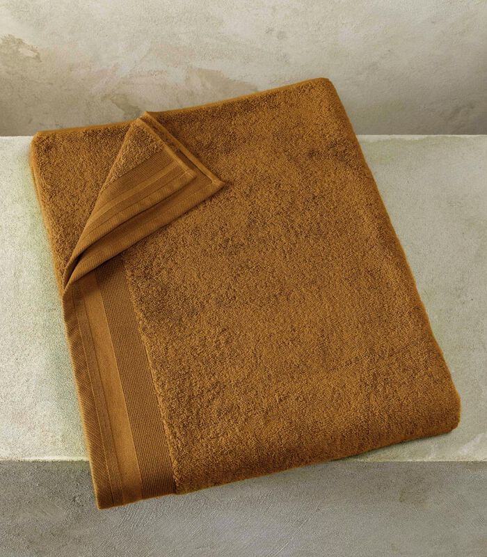 3 serviettes de bains Contessa caramel image number 2