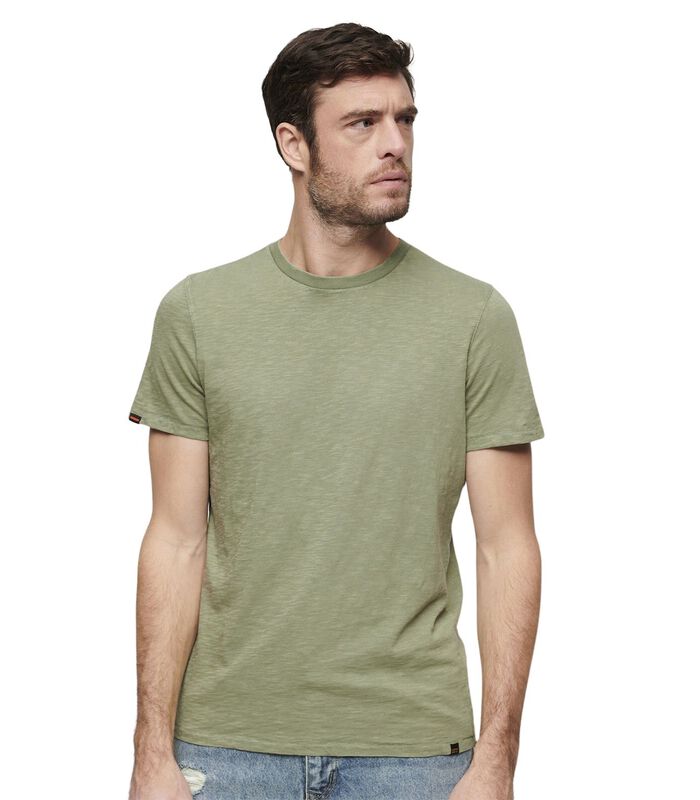 Superdry T-Shirt Slub Melange Vert Olive image number 0