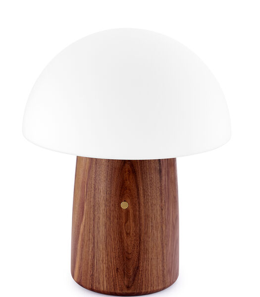 Alice Mushroom Lampe De Table - Bois De Noyer