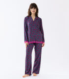 Pyjama van viscose met print en kantafwerking ALBA 606 multico image number 0