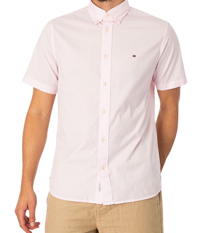 Flex Poplin Regular Overhemd Met Korte Mouwen image number 0