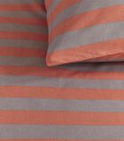 Housse de couette Bold Stripe Peach Coton image number 1