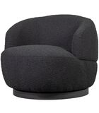 Woolly Draaifauteuil - Boucle - Antraciet - 71x84x88 image number 2